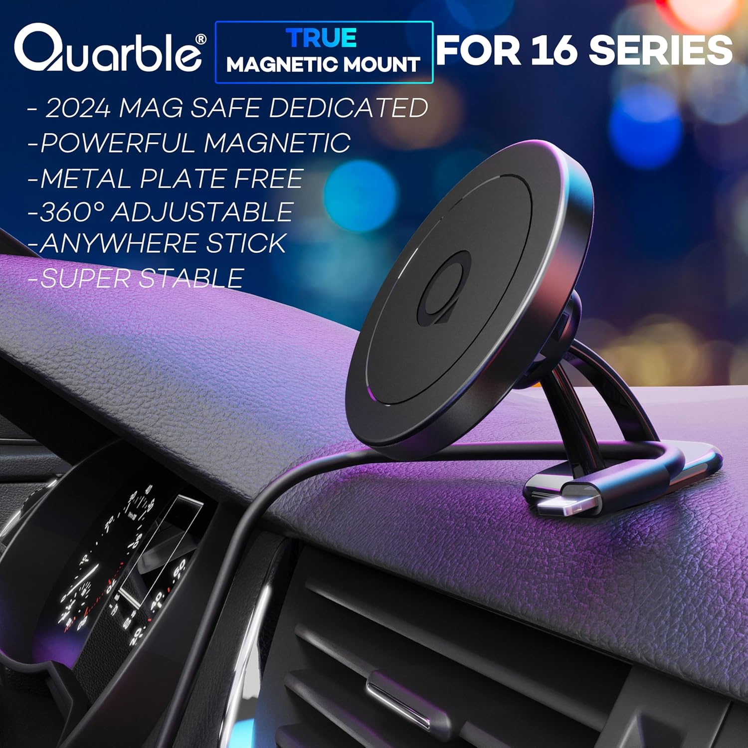 Mag Safe Car Mount Magnetic Adjustable Phone Holder
