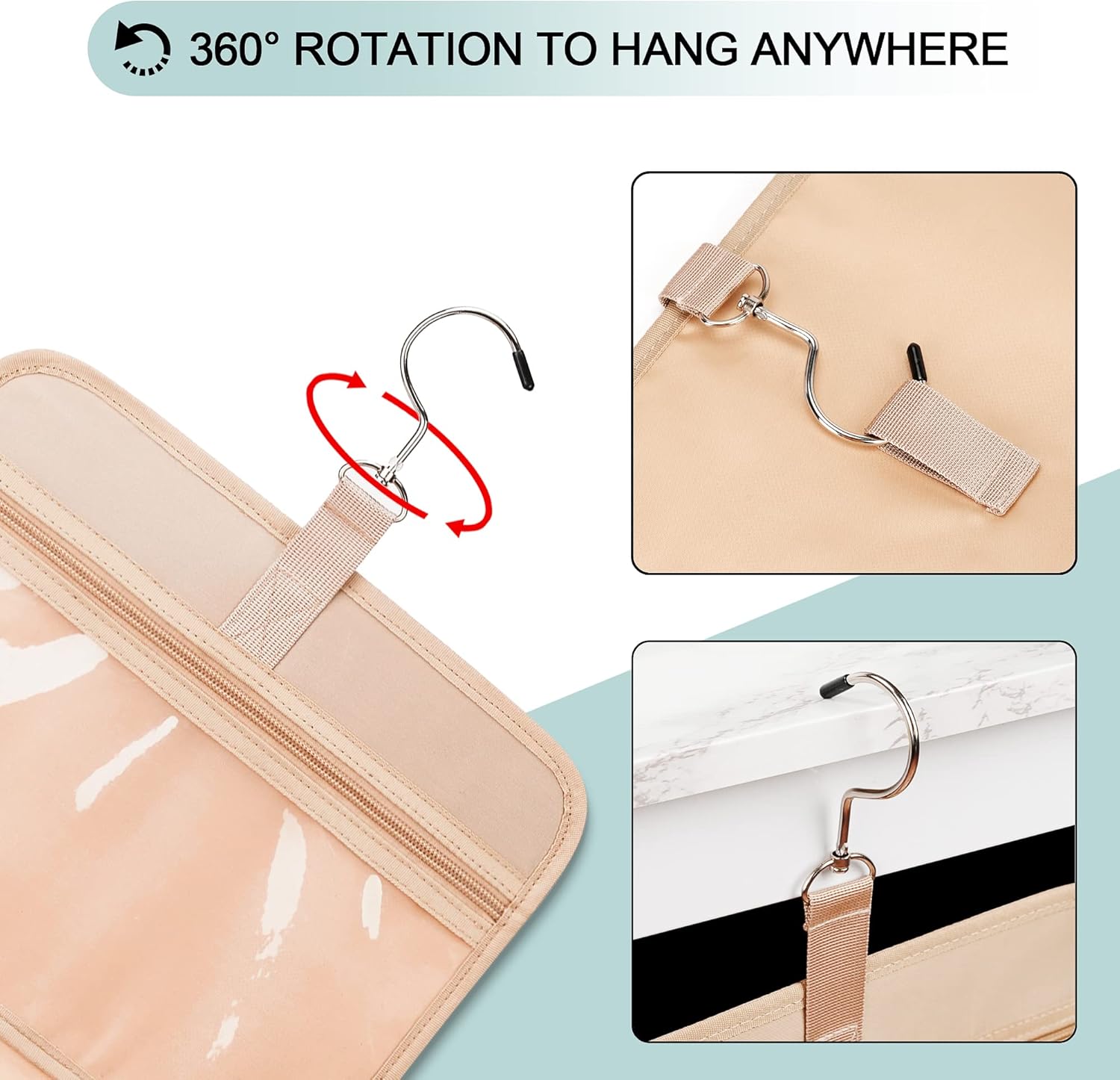 Hanging toiletry bag