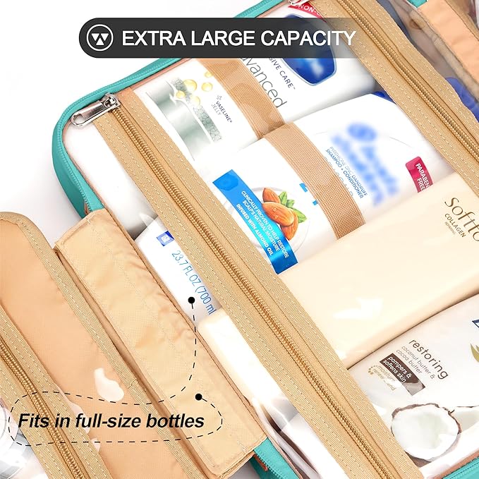 Hanging toiletry bag