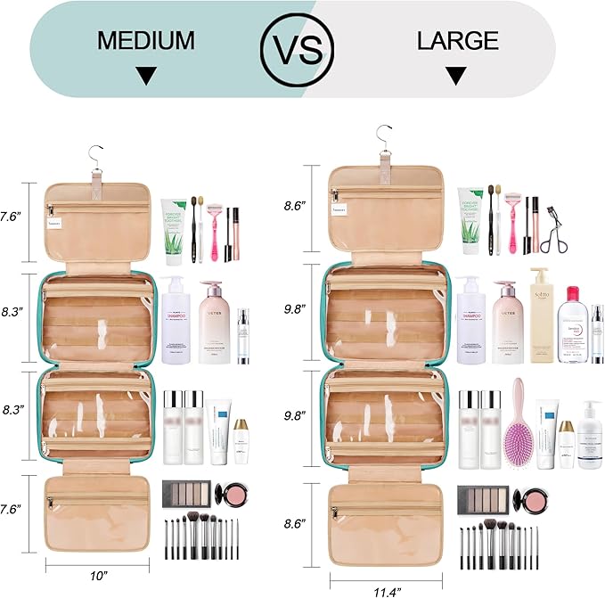 Hanging toiletry bag