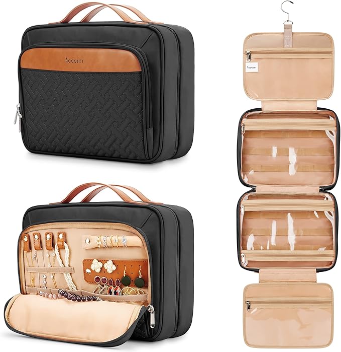 Hanging toiletry bag